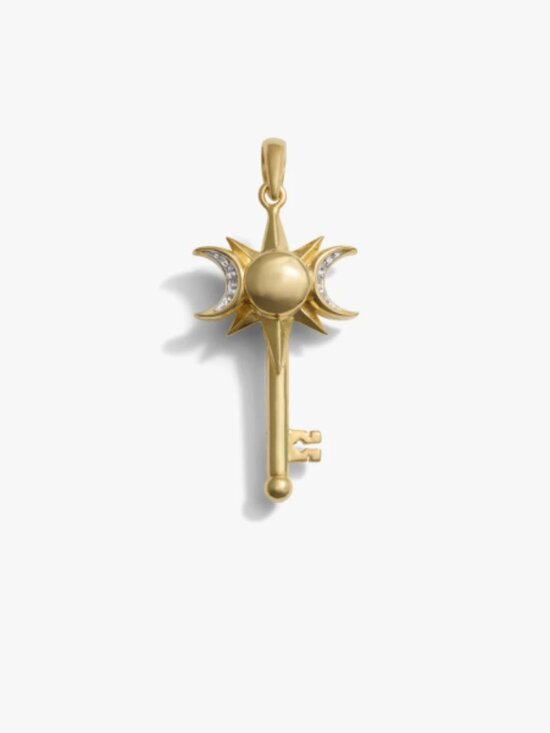 Awe Inspired Jewelry - Awe Inspired - Mini Triple Moon Key Amulet